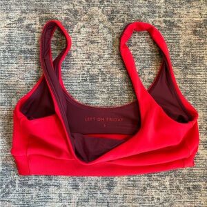 Left on Friday Double Scoop Top in sweet chili red size small.
